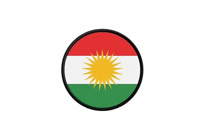 补丁徽章标志库尔德斯坦库尔德人打印热粘性圆形圆圈