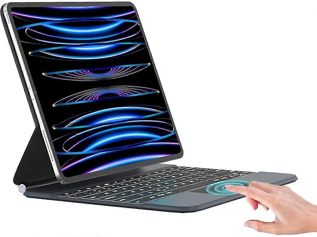 Magnetic Floating Keyboard Case for iPad Pro 12.9 inch 6th Generation 2022, 5th / 4th / 3rd Gen 2021 2020 2018, Slim Keyboard Cover with Trackpad, Bac