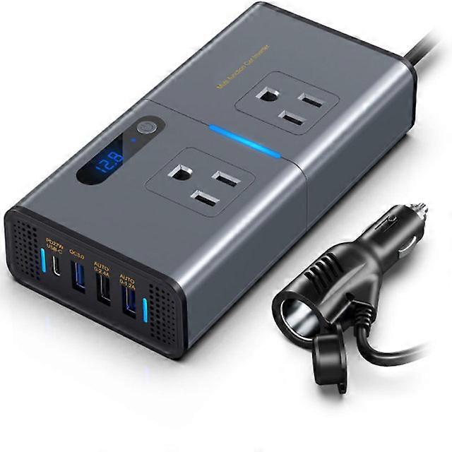 Car Inverter 200W Digital Voltage Detection Vehicle 12v 110v DC AC Converter USB QC PD Charger Power Adapter for Car