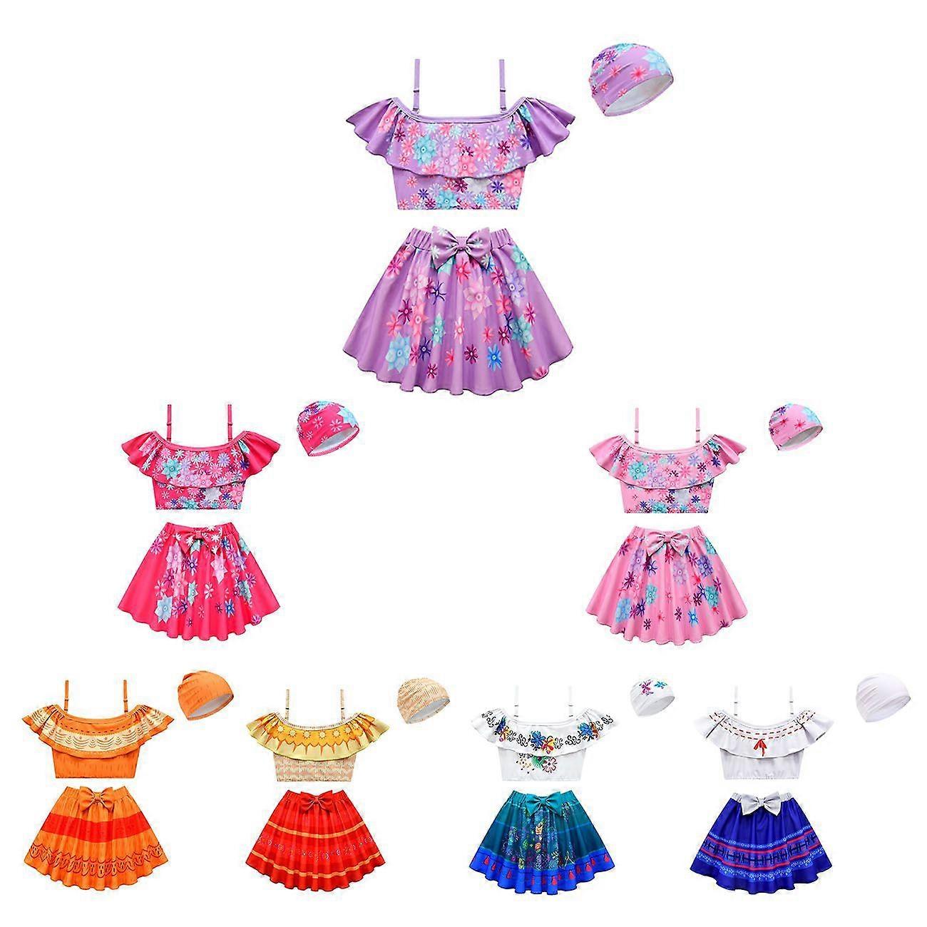 Mädchen Encanto Mirabel Bademode Dreiteiliges Badeanzugkleid