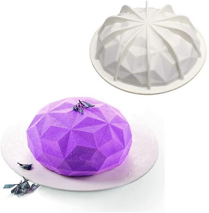 Diamond Round Shape Silicone Cake Mold with Dessert Chocolate Mousse Spatula