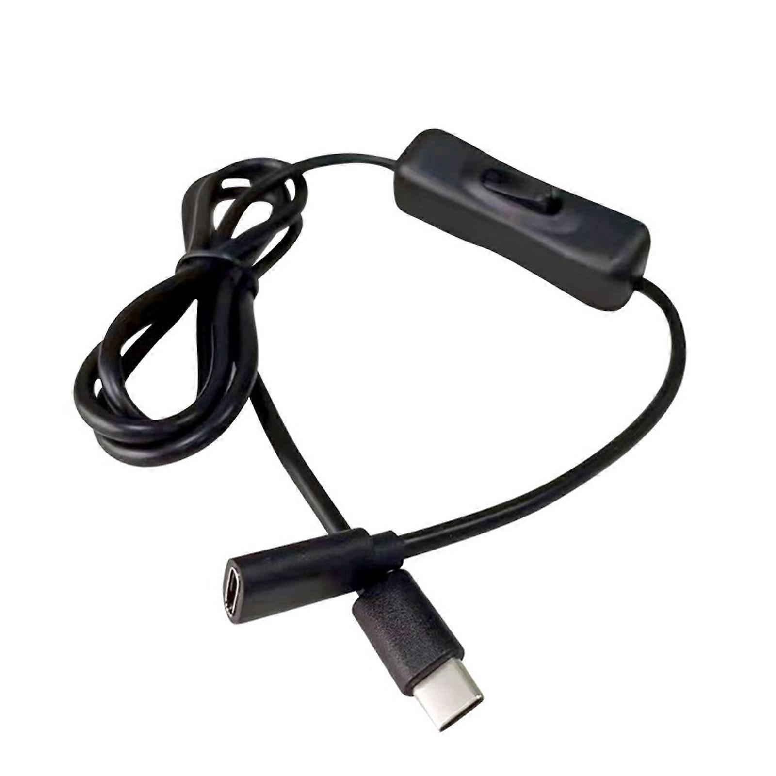 Convenient USB C Male to Female Extension Cable with On/Off Switch for Raspberry Pi 4 and Other Type C Devices