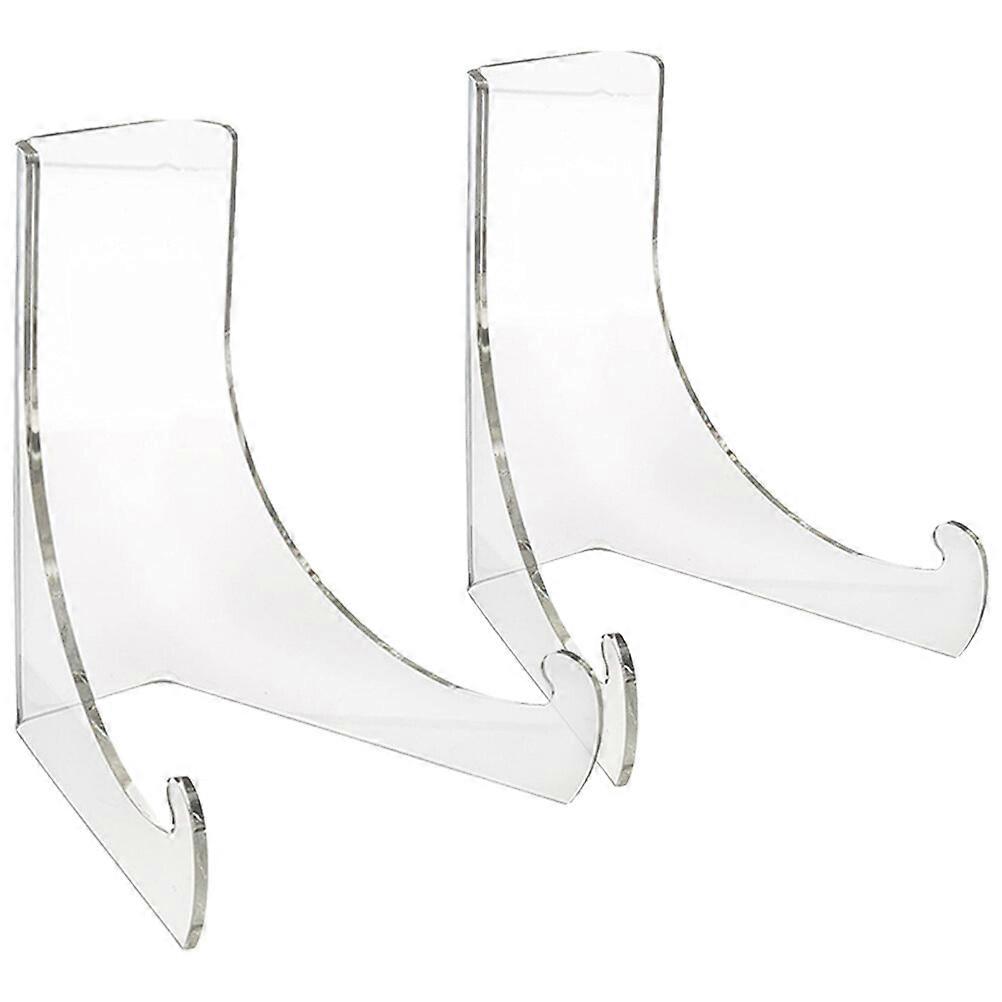2pcs Acrylic Display Stand Versatile Showcase Rack for Books Magazines Trays Desktop Bracket Show Rack