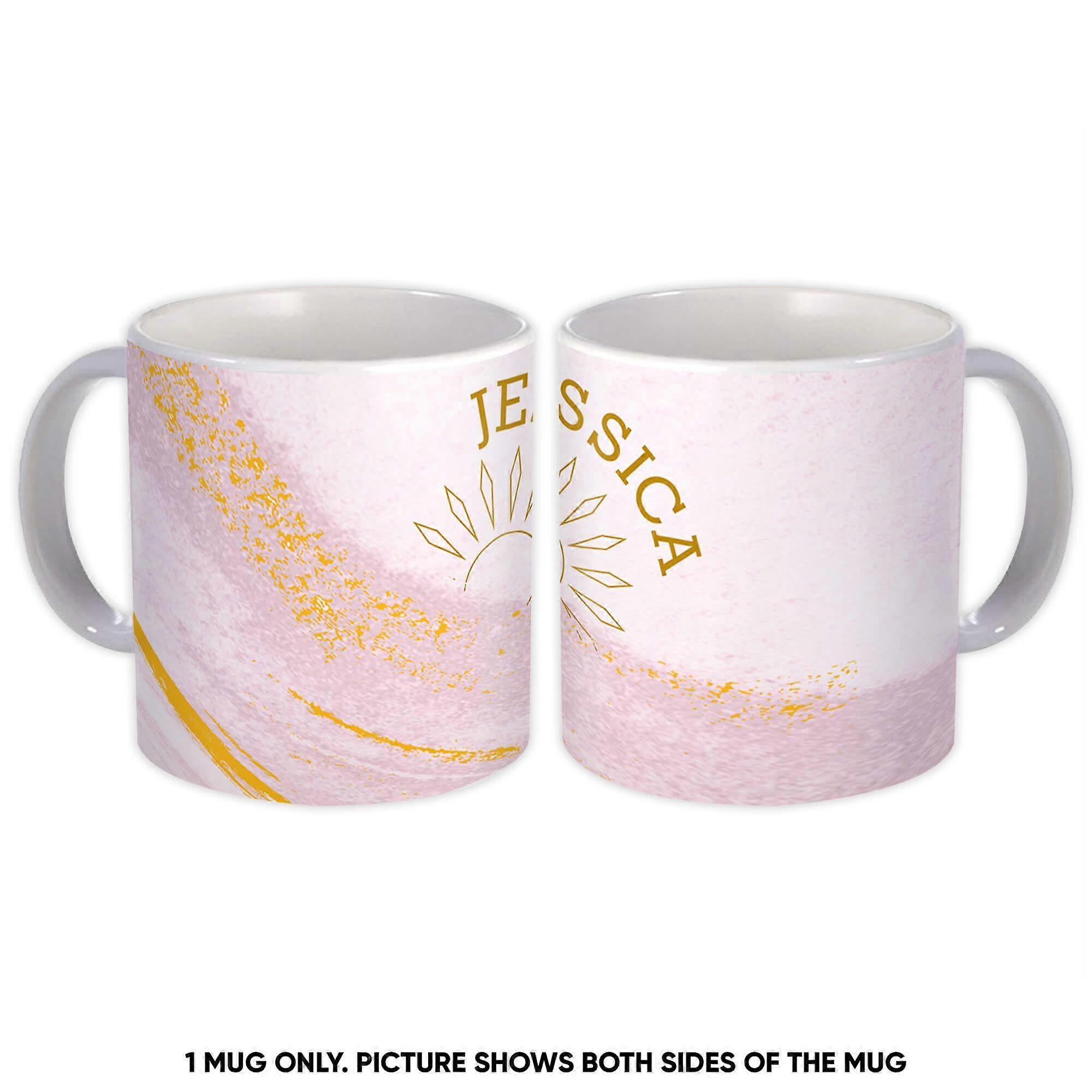 Gift Mug: Abstract Brush Paint Personalized
