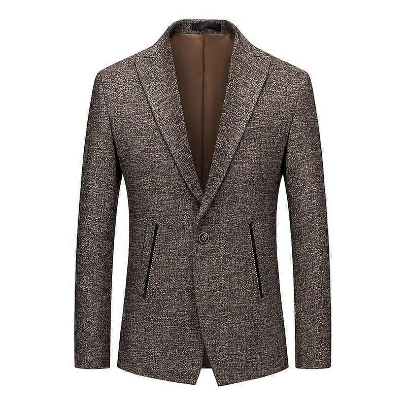 Men's Tweed Single Button Casual Suit
