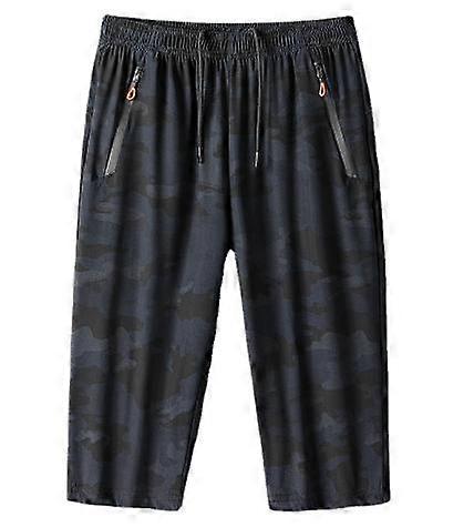 Erkek Egzersiz Spor Salonu Şort 3/4 Pantolon Fermuar Cepleri