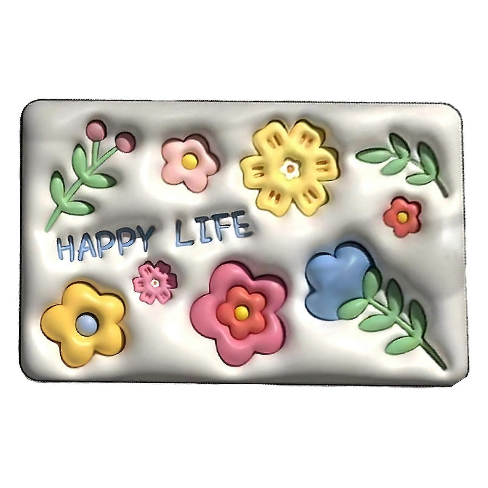 حصيرة الحمام عدم الانزلاق امتصاص الماء القوي الطباعة ثلاثية الأبعاد منع السقوط دياتوم الطين زهرة دش القدم حصيرة المنزل التموين