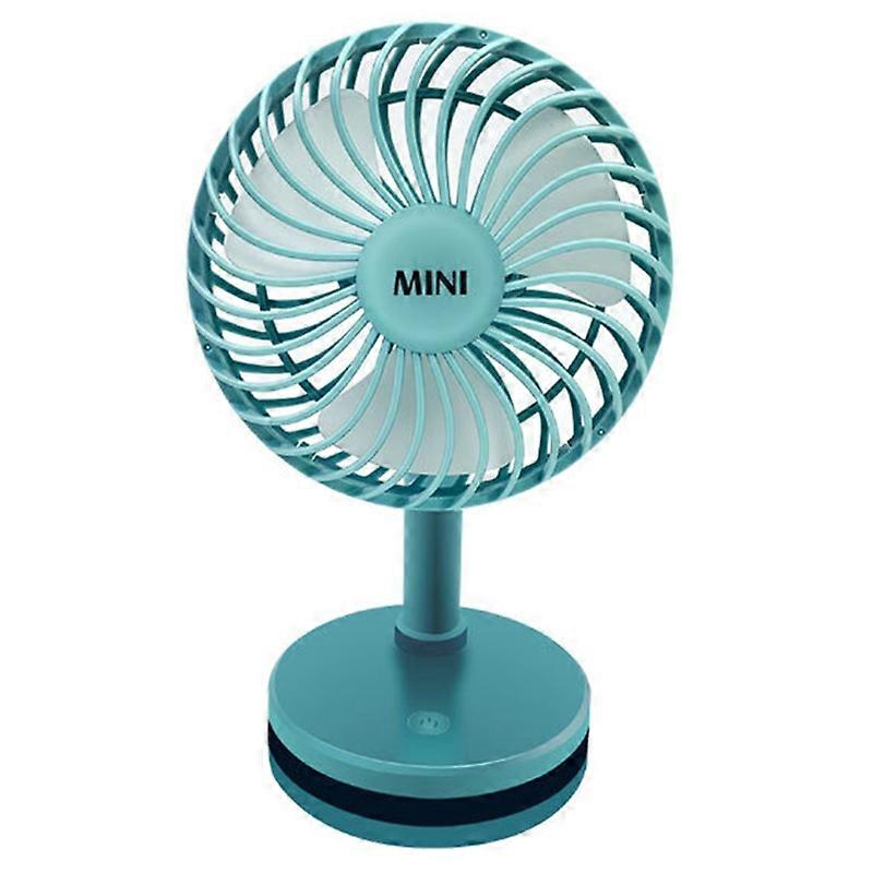 1 Set 500mAh USB Rechargeable 3 Speeds Desk Fan Non-slip Stable Base Easy to Carry Fast Cooling Ultra Quiet Mini Fan for Office Qinhai