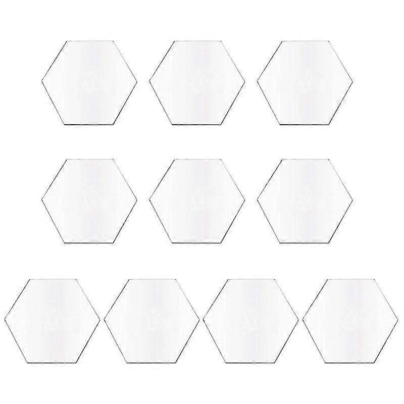 10Pcs/Set Table Numbers Transparent Stain-resistant Hexagon Convenient Smooth Writing Place Acrylic Cards Feast Supplies JIKAIX