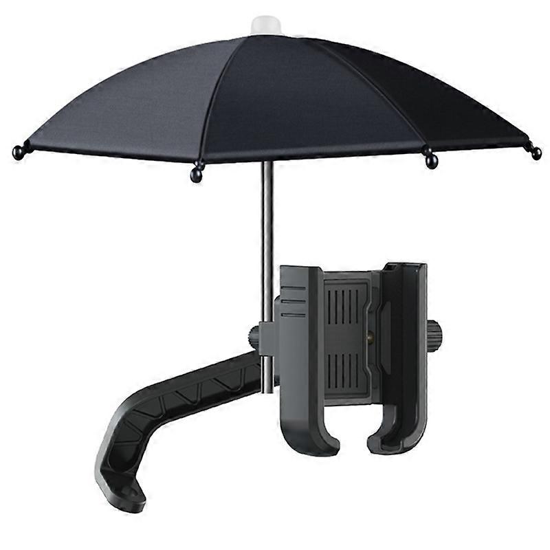 Bike Phone Mount 360 Degree Rotation Shock Absorption Universal Motorcycle Cell Phone Navigation Support with Umbrella for Riding JIKAIX