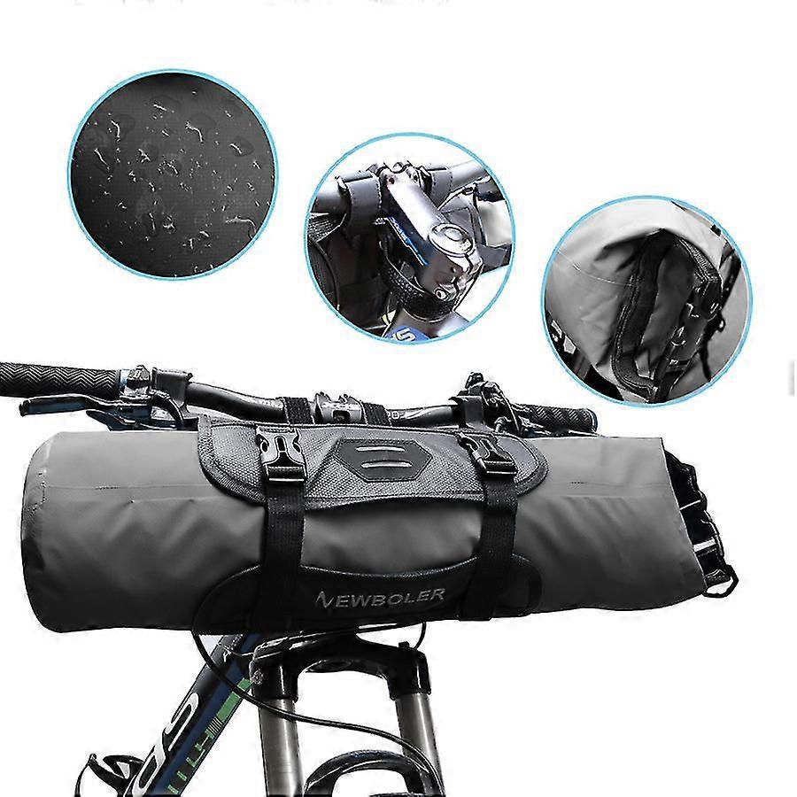 Bike Handlebar Bag Waterproof Adjustable Capacity Bicycle Front Tube Bag (3-7l)