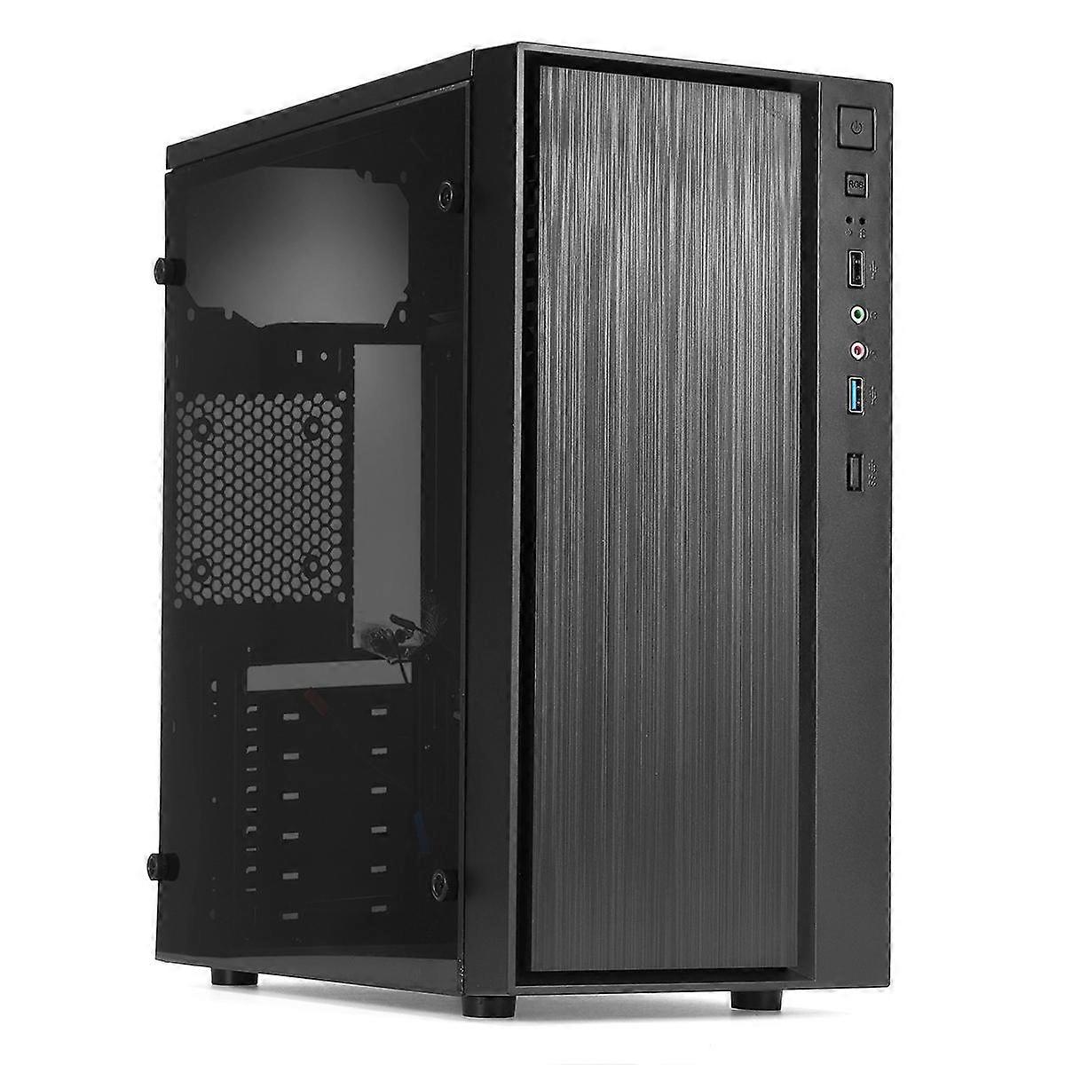 M-atx / Mini Itx Computer Gaming Pc Case Rgb Cooling Fan Usb Audio Interface With Light Bar