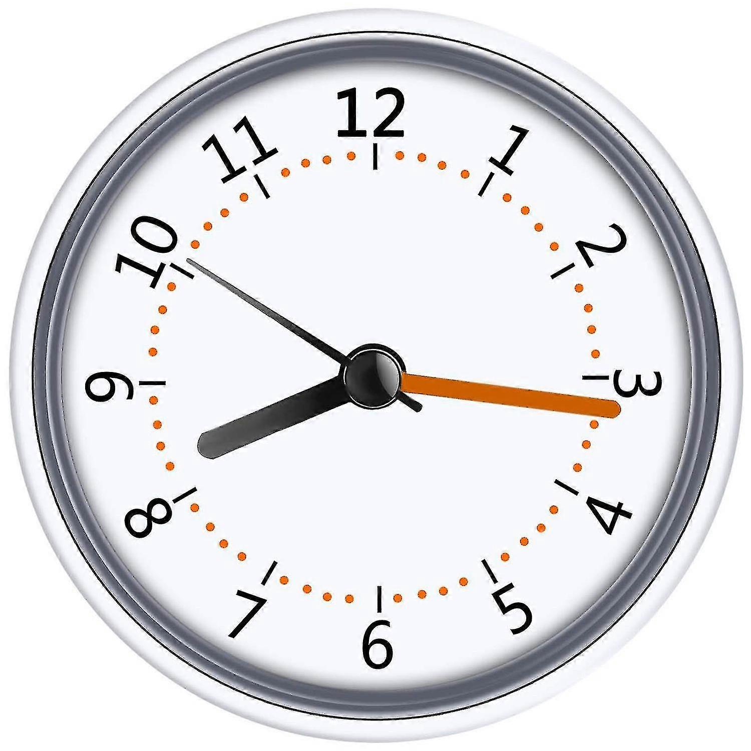 Shower Clock Waterproof Ip24 Wall Compatible With Shower Kitchen (2 Pack)
