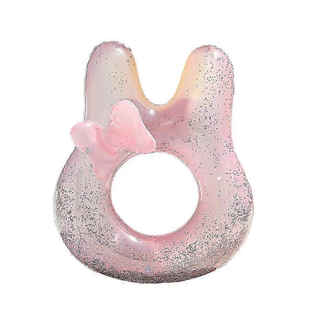 Pink Rabbit Swimming Ring Inflatable Pool Float for Adults
