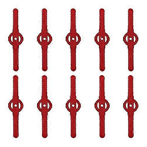 100pcs Tagliabordi, Ricambio In Plastica Lame Del Tagliaerba Testina Di Taglio Rasaerba Accessori Di Ricambio Per Attrezzi Da Giardinaggio Rosso Ssxjv