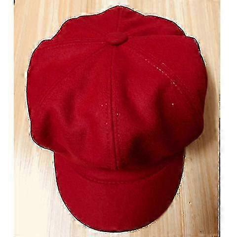 Femmes Gavroche Pointe Béret Casquette Chaude Visière Chapeau Plat Octogonal À Pointe - JA