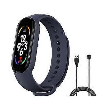 Mi 7 Armband Klocka Fitness Tracker Sport Smartband Tryckmätare Armband Uppgraderad Version bule