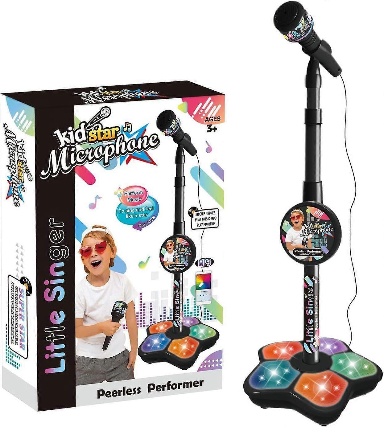 Kids Star Microphone Toy with Stand Little Singer Karaoke Song Music Instrument Toys