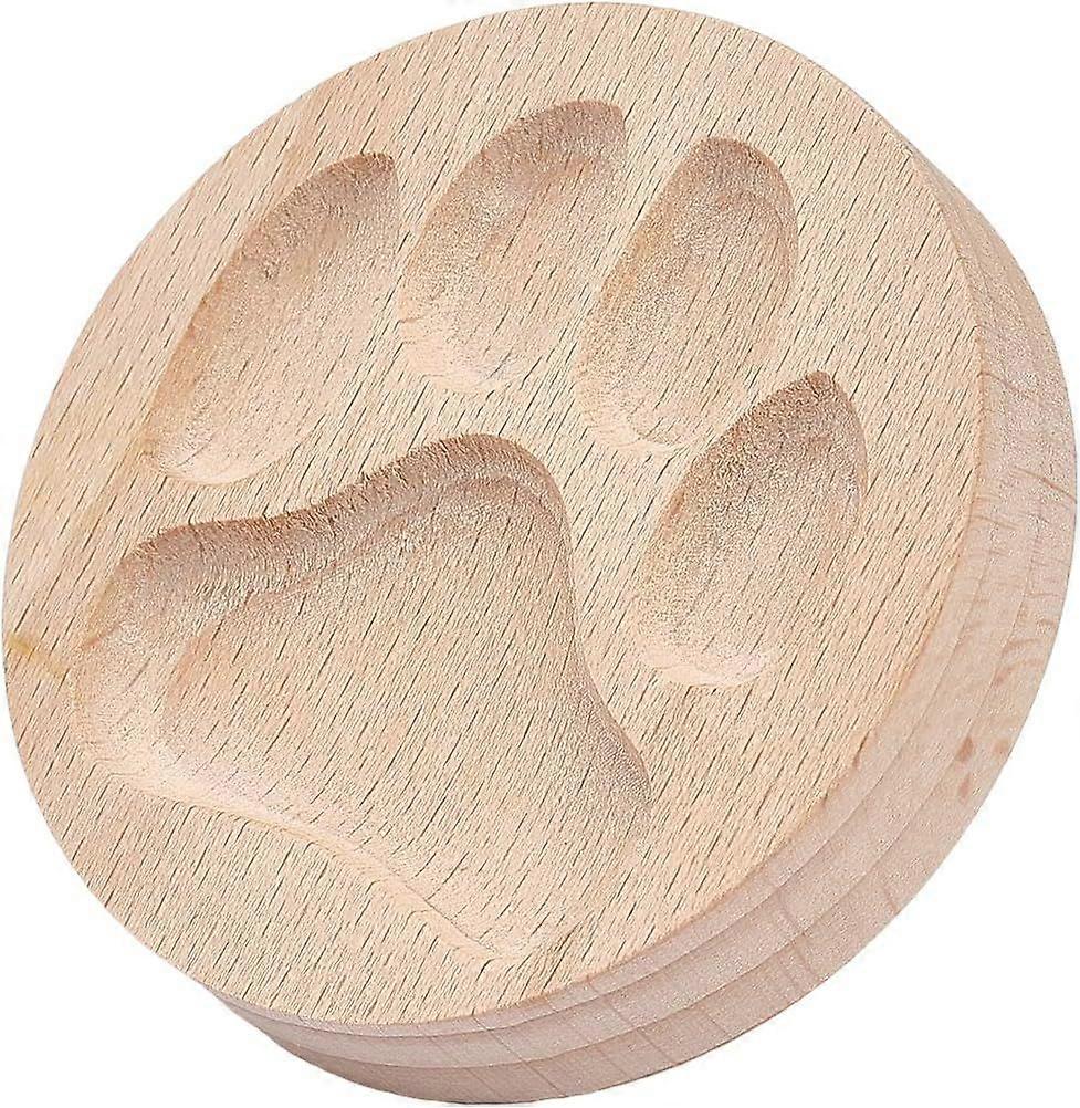 Paw Print Pattern Wooden Clay Stamp for DIY Creation Clay Tool Clay Pottery Tool