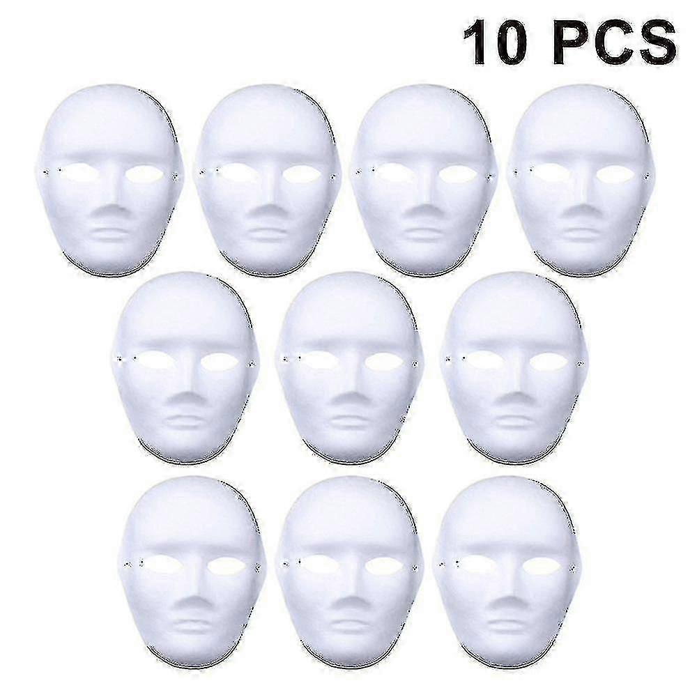 ハロウィンマスク プラスチック製 手芸・絵画用 10枚セット