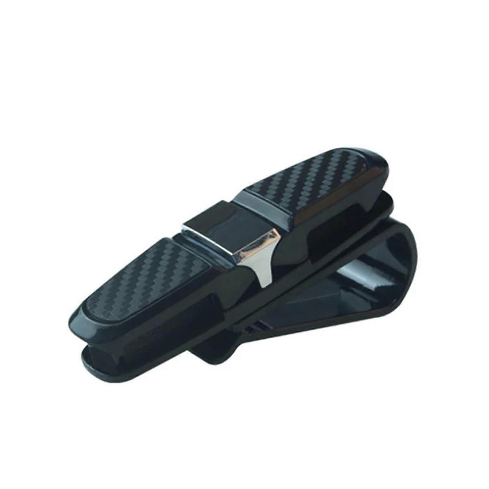 2 יחידות מחזיק משקפי שמש סיבי פחמן קליפ משקפי שמש אוניברסלי לרכב