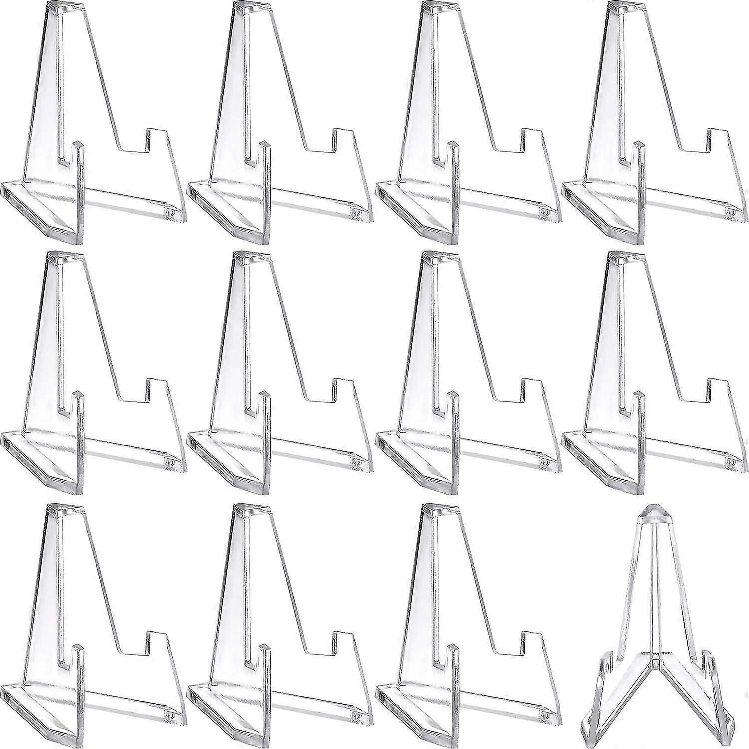 Clear Acrylic Easel Stands - Mini Coin Display Easel - Pack Of 12