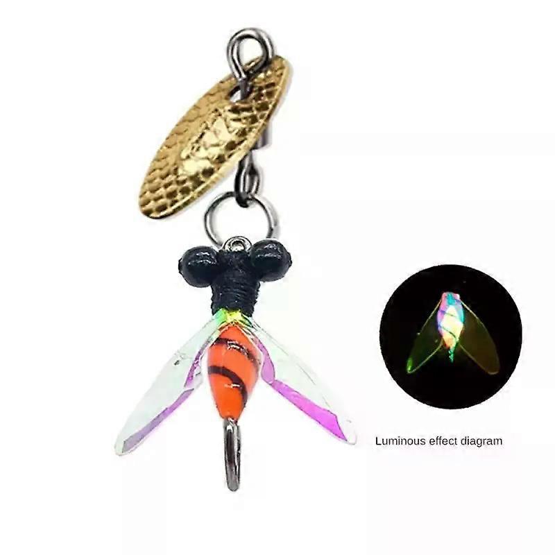 Modified Bionic Micro-object Compound Rotating Melon Seed Sequins Fly Hook Suit Horse Mouth Rophe Lure White Bar Fake Bait