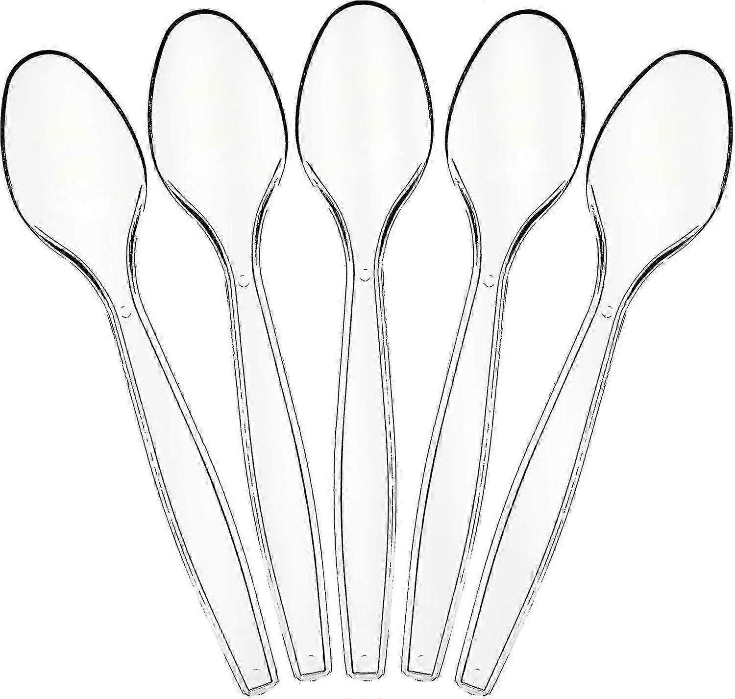 150 Pcs Jetable Transparent Plastique Couverts Jetables Ustensiles Lourd