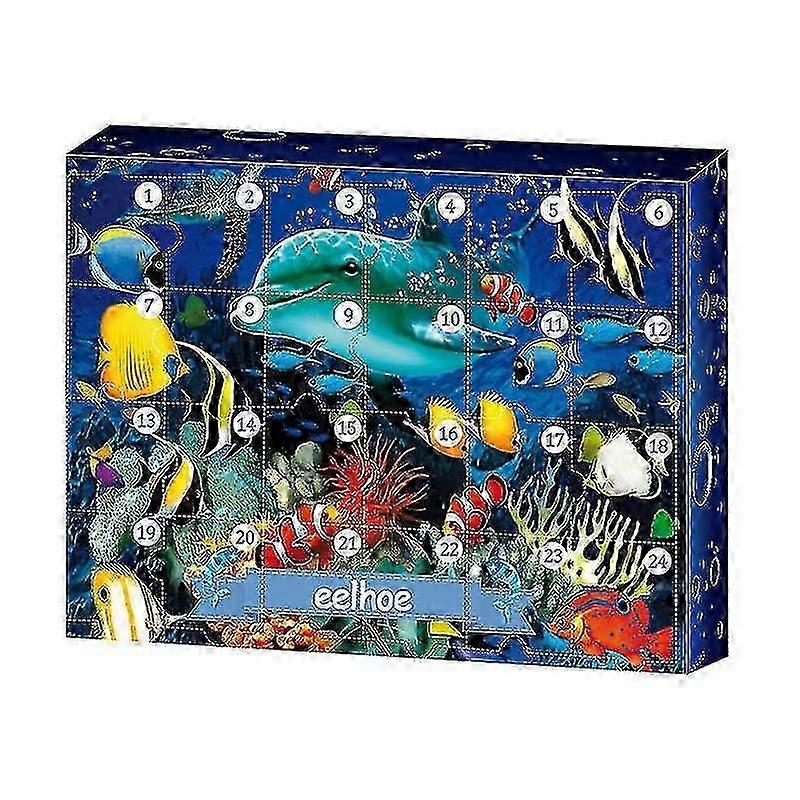 24 قطعة كريستال مجيء التقويم، خام العد التنازلي هدية تخفيف ضغط لعبة مجموعة