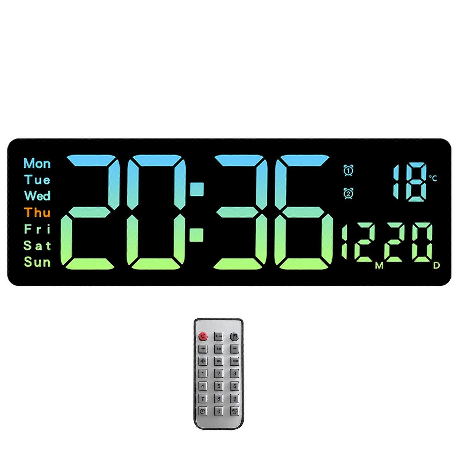 Sveglia digitale Temperatura Display data e settimana Orologio da tavolo Sveglia elettronica a LED appendibile