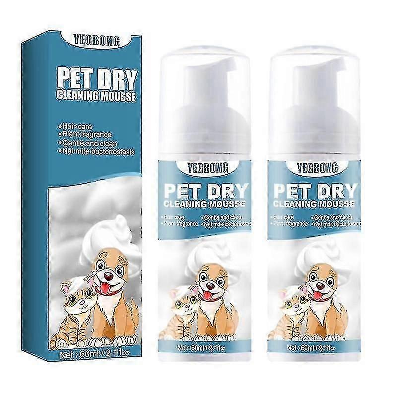 2 قطع الأليفة شامبو مزيل العرق بدون ماء بدون حمام تنظيف الرائحة المذيل الشعر Sofetening مكافحة العث ترطيب القط تنظيف موس