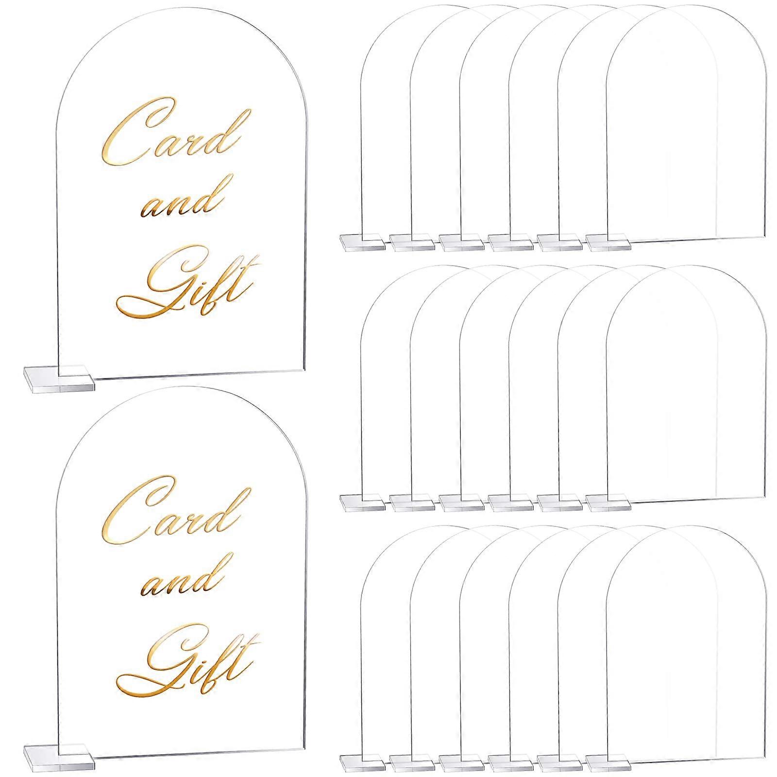 20 Pack Clear Acrylic Table Number Holders for Events 4x6 Inch