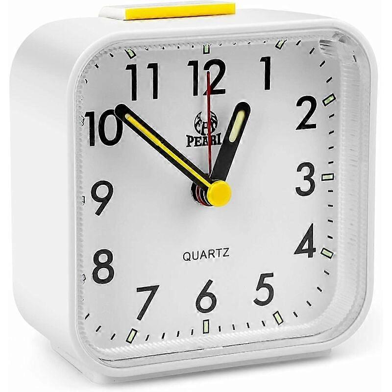 Silent Analog Alarm Clock with Illuminated Snooze