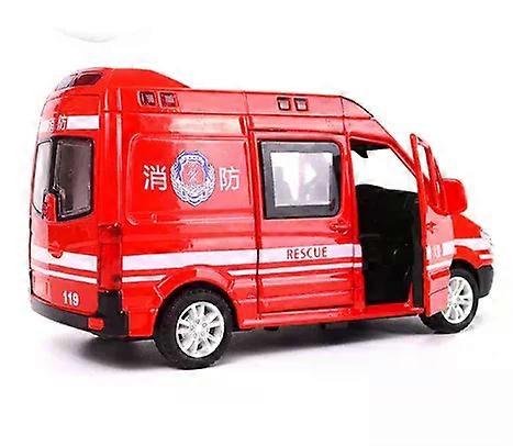 1:32 City Diecast Ambulance Emergency Toy Car Model Light Slide Open Door Ambulancia Oyuncak Eonal Kids Toys for Children MAXP