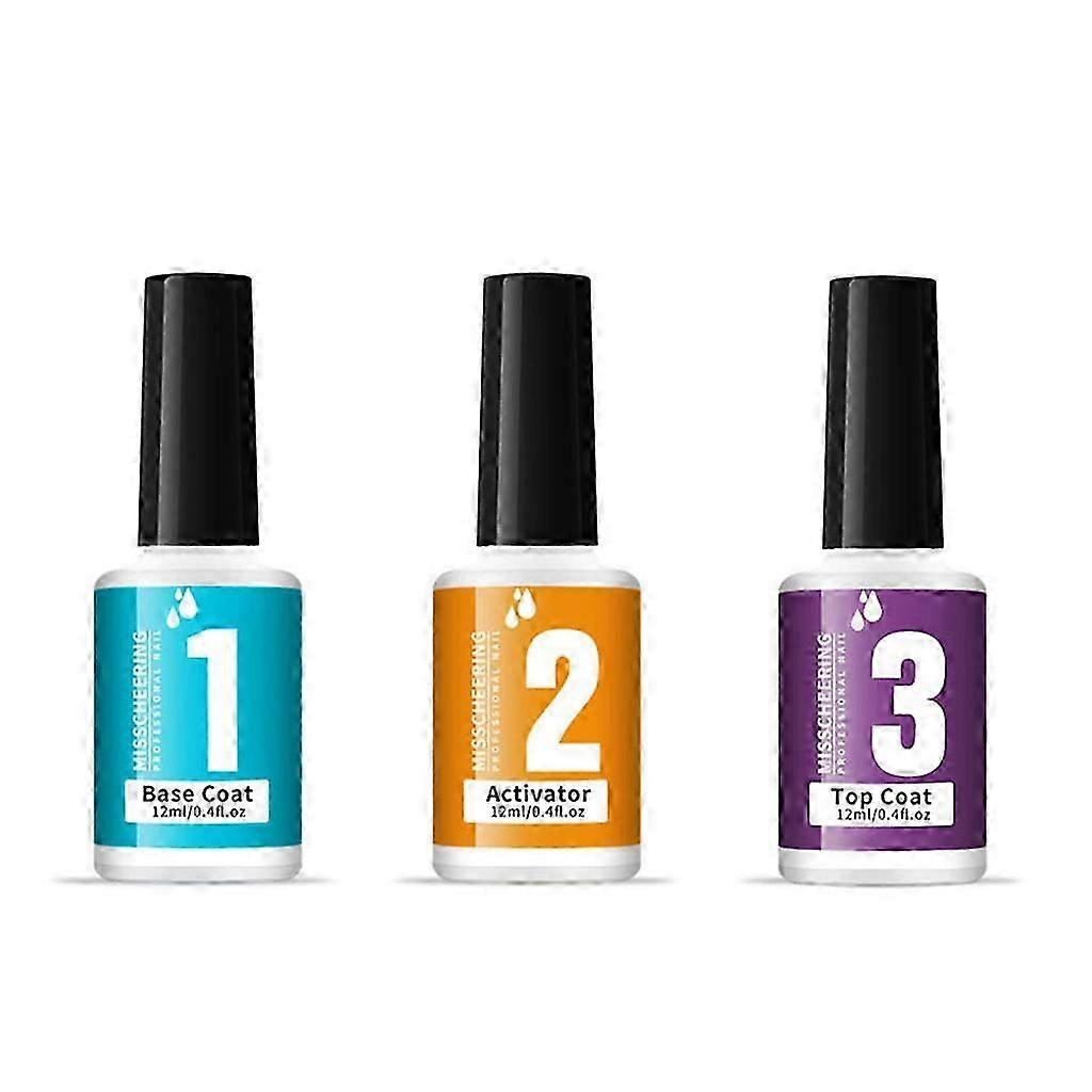 12ML Dip Powder Kit Base-Top Coat, Activator, Dipping Powders Essentials Kit