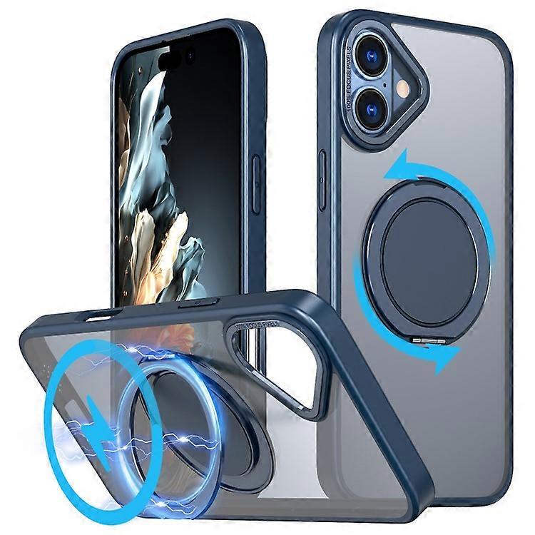 Compatible For iPhone 16 Phone Case Ring Kickstand Back Cover Compatible with MagSafe