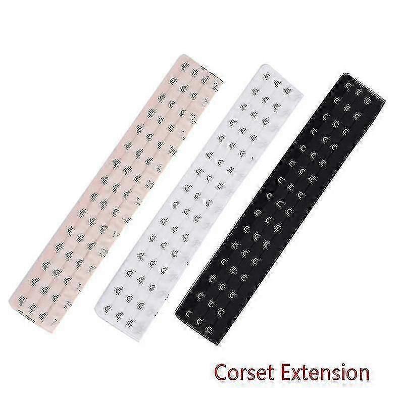 Women Corset Extension 3 Rows 15 Clasp Lengthen Middle Button Bodywear - Pjun,pyc