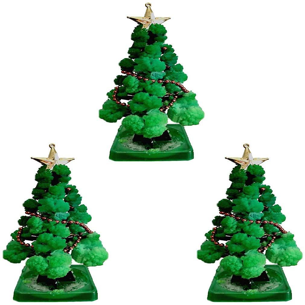 Mini Christmas Tree Magic Growing Paper Tree DIY Crystal Growing Kit (3pcs)