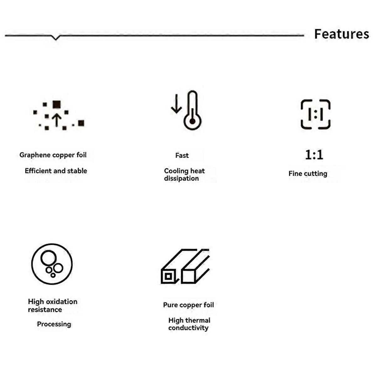 Graphene M.2 SSD Heat Sink Dual-Layer Graphene and Copper Foil Design Cooler Radiator for Laptop
