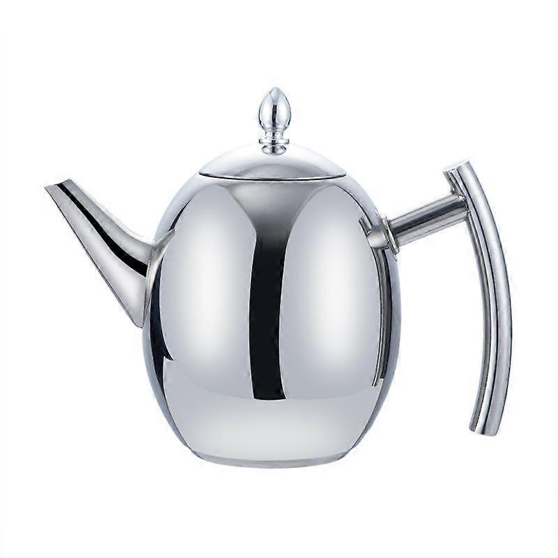 Stainless Steel Teapot Kitchen Home Large Capacity Teapot Kettle Coffee Pot Cold Kettle with Removable Mesh Filter Teaware