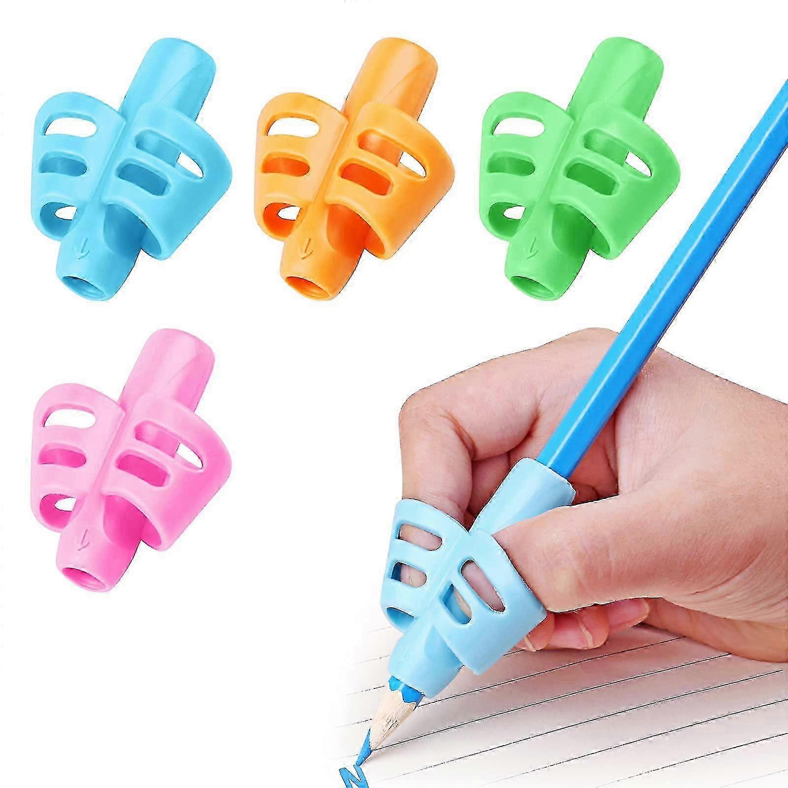 Posture Correction Tool Set for Children's Pen Writing with 4-Pack Grip Aid