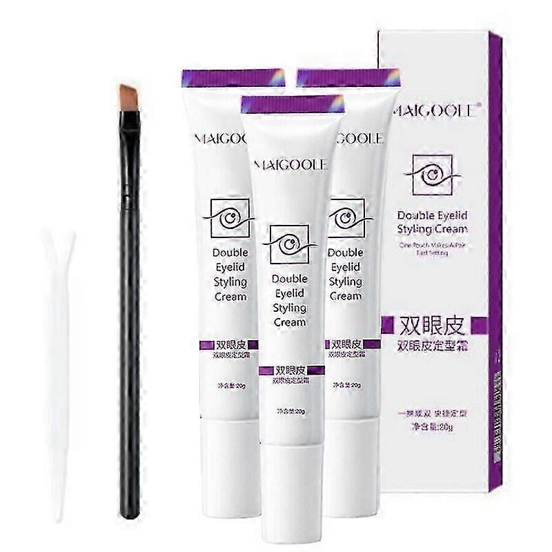 3Pcs Double Eyelid Pen Glue Invisible Double Eyelid Styling Cream Stick Liquid Tape