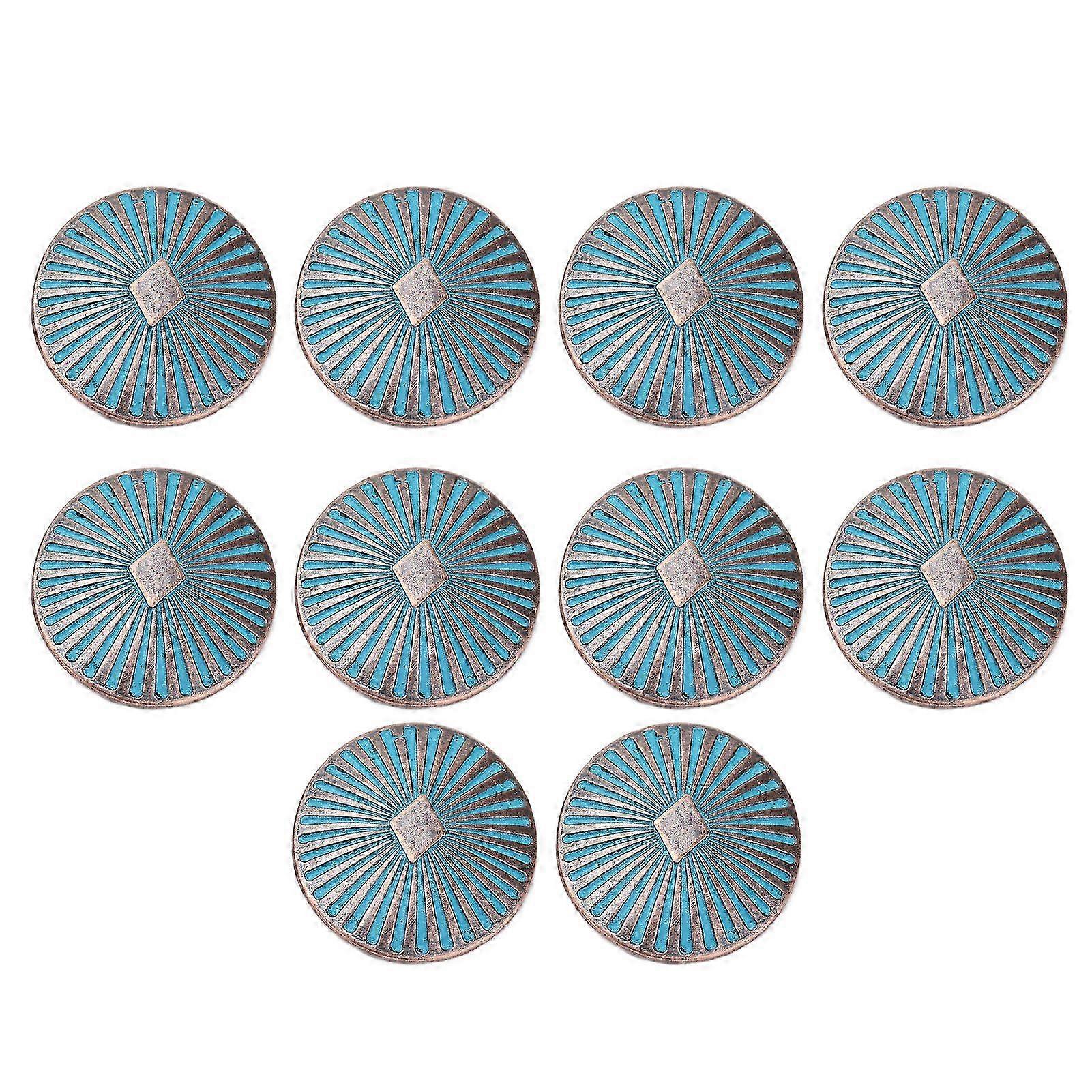 10Pcs Button Alloy Decorative Pattern Circular Delicate Elegant Durable Clothing Accessories