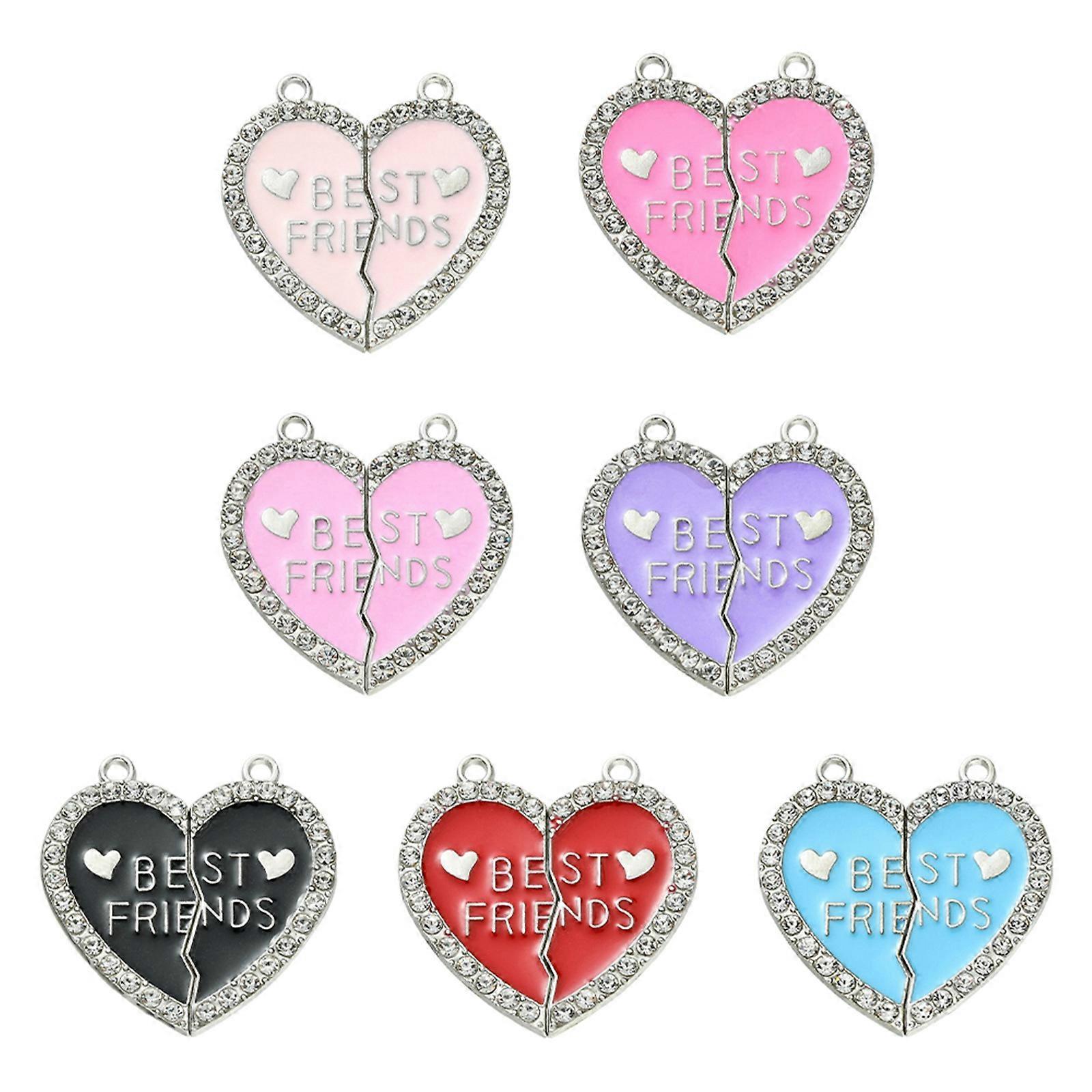 7 Sets 7 Colors Alloy Enamel Split Pendant Pendants For Women