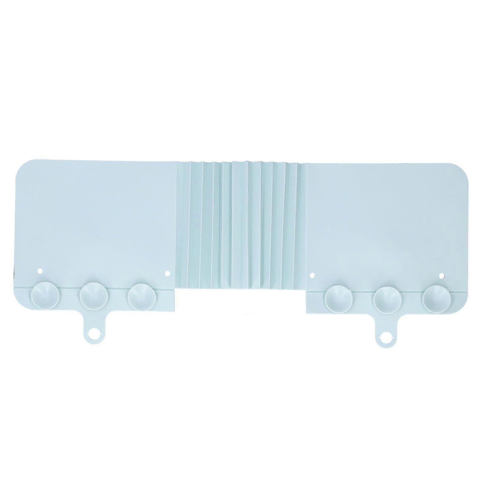 Foldable Sink Splashing Guard with Suction Cups Water Baffle Board Kitchen AccessoryLight Blue