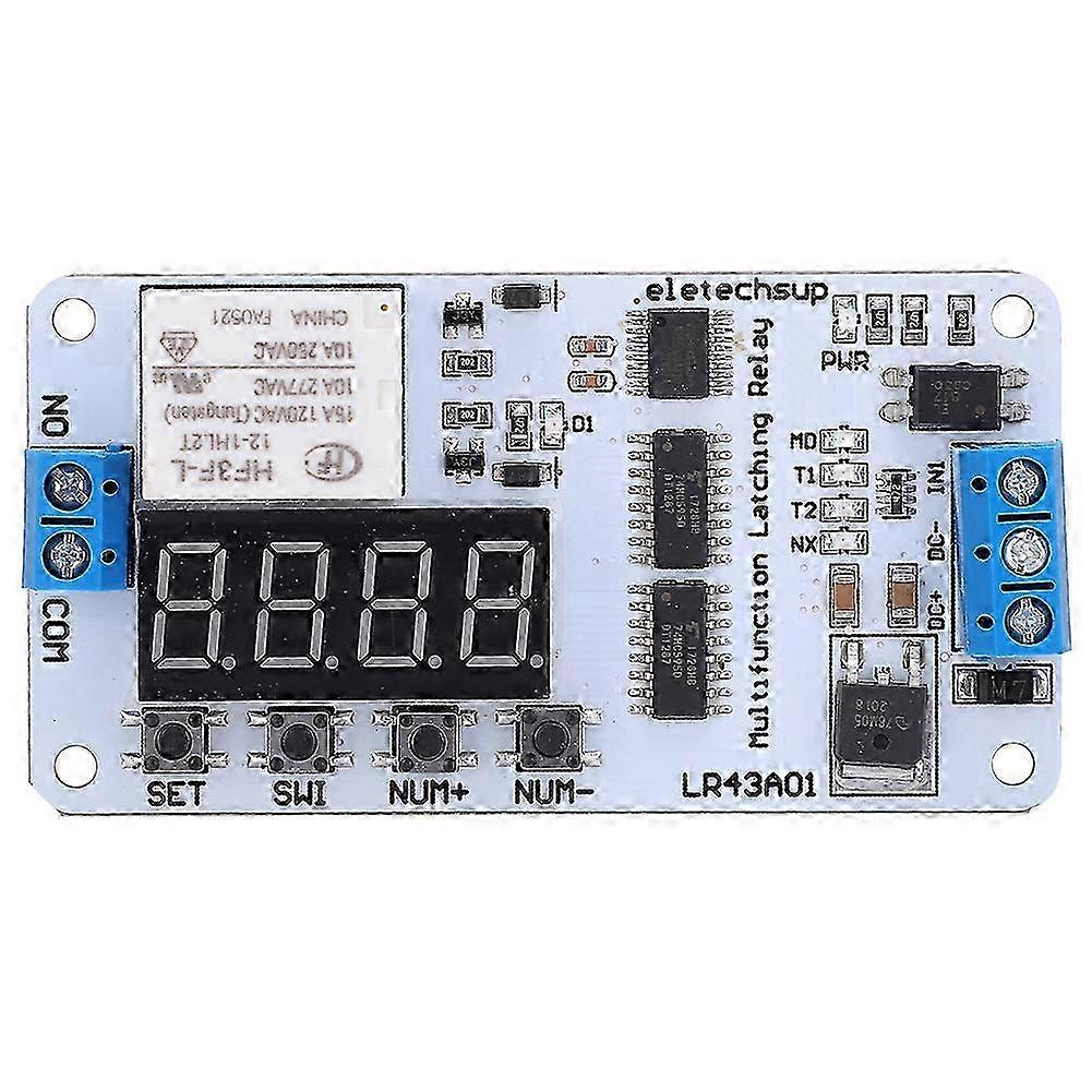 Relay Switch Module DC 12V Electromagnetic Lock Pulse Delay Electronic Component LR43A01
