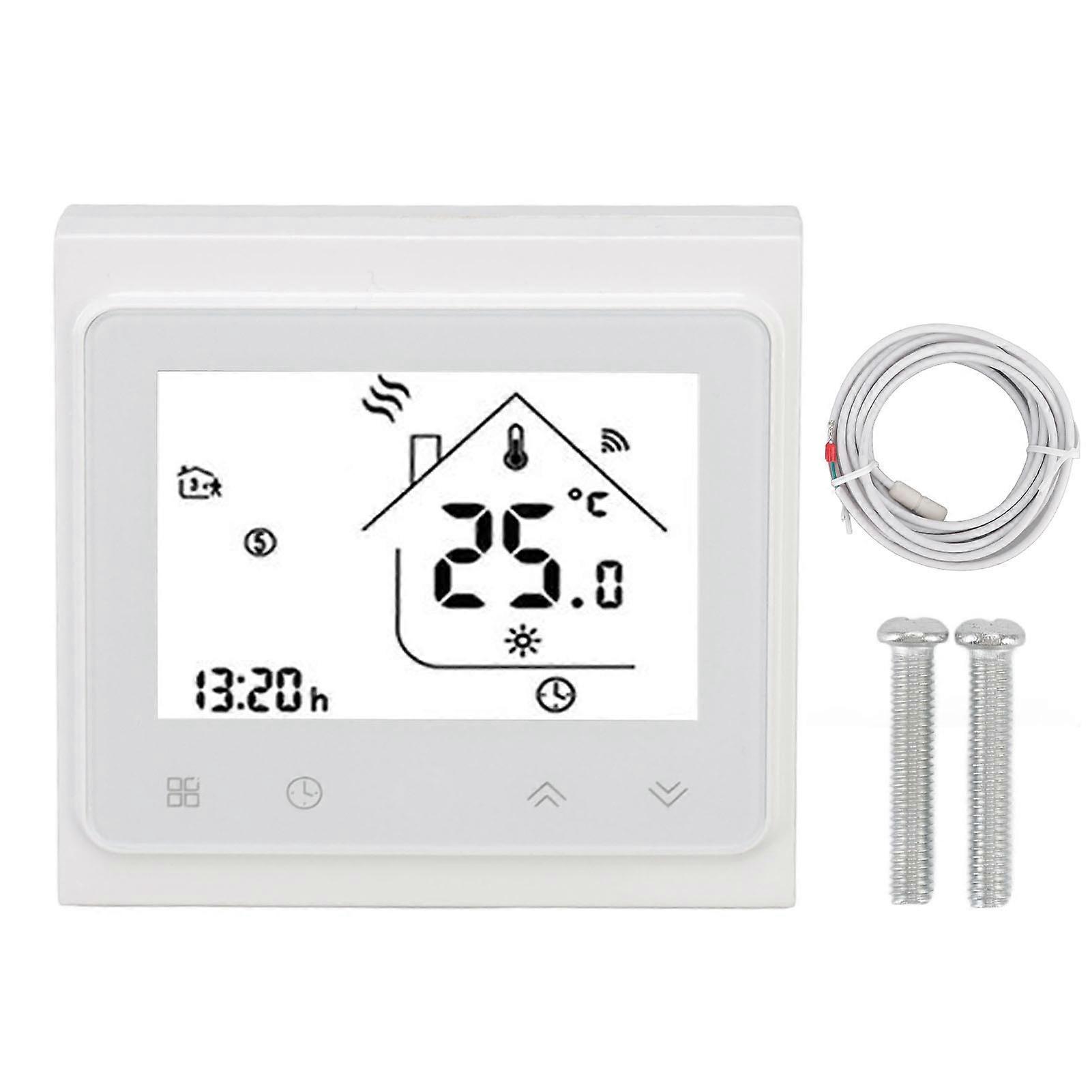 Intelligent Mobile App Voice Control Electric Heating Thermostat Remote Temperature Controller for Zigbee AC95‑240V White