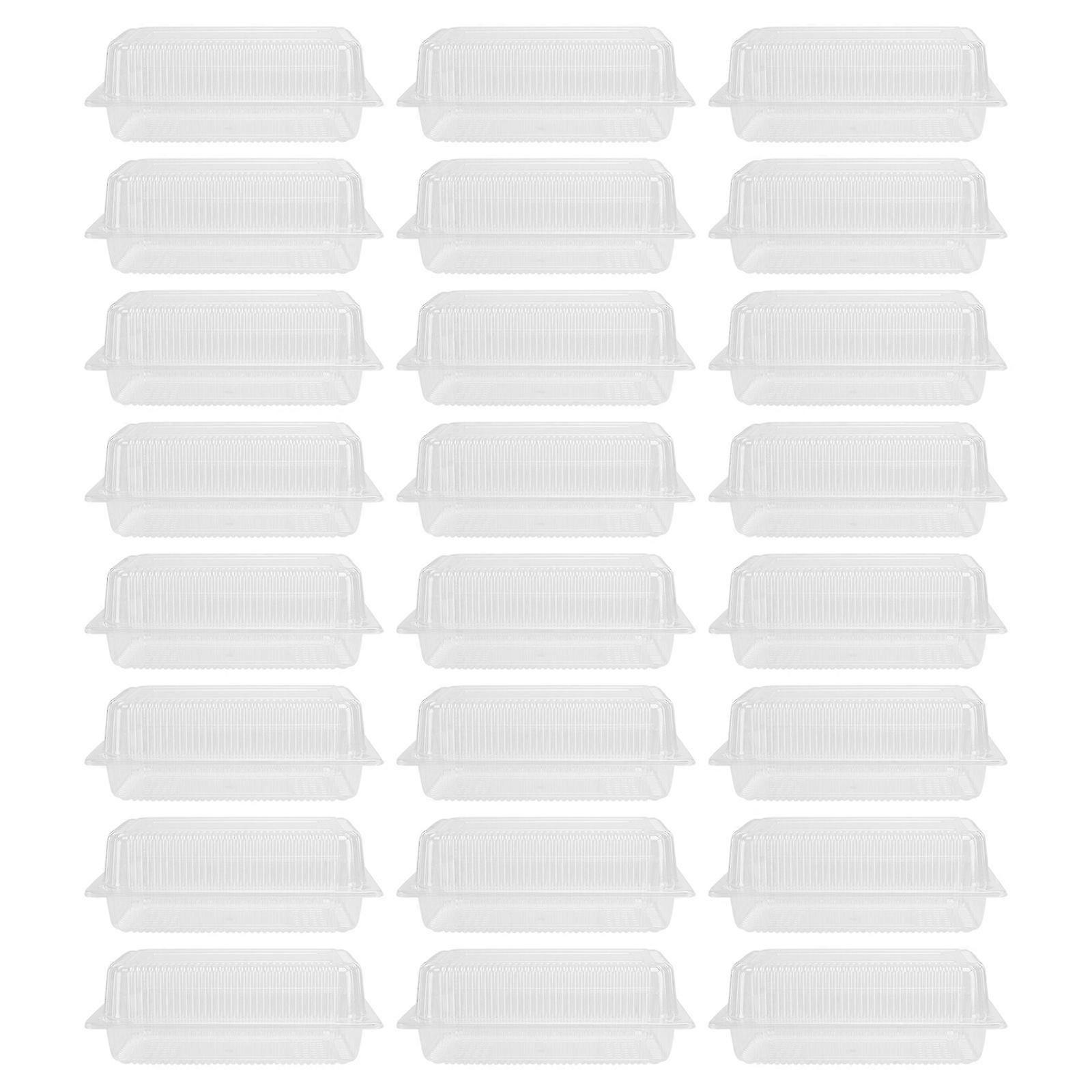 25pcs Disposable Dessert Packing Box Cake Box Transparent Dessert Packaging Box