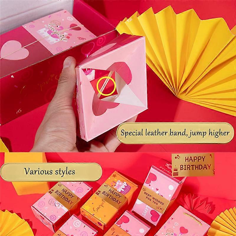 Exploding Gift Box Money Pop Up Surprise Birthday Prank Box, B