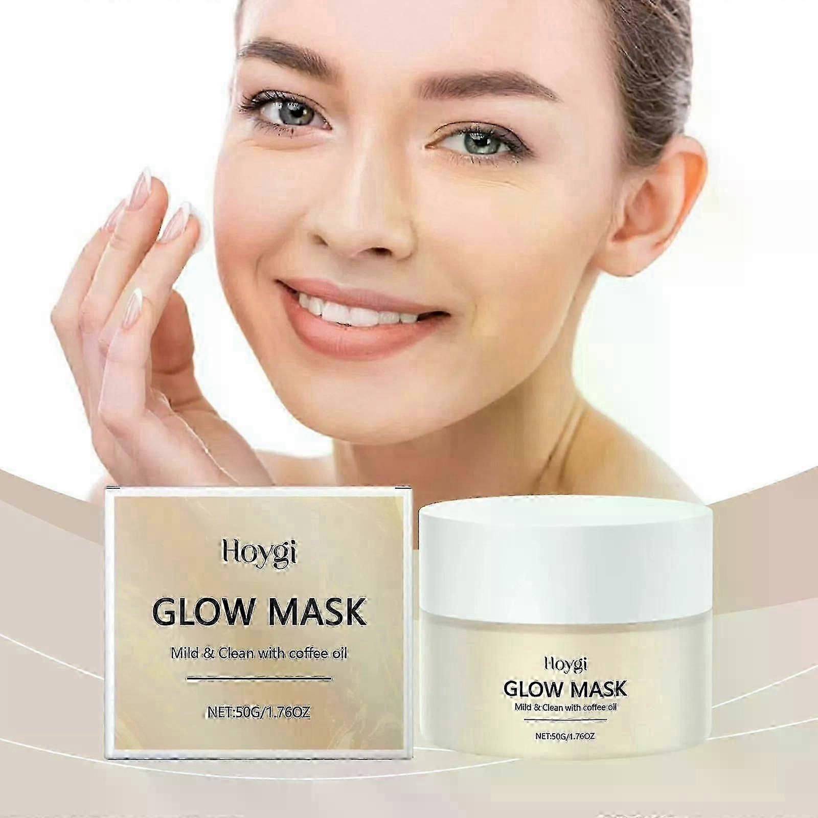 Glow Mask,Mild & Clean With Coffee Oil,Firming anti-aging mask Reduces Visible Pores & RednessEven Skin Tone
